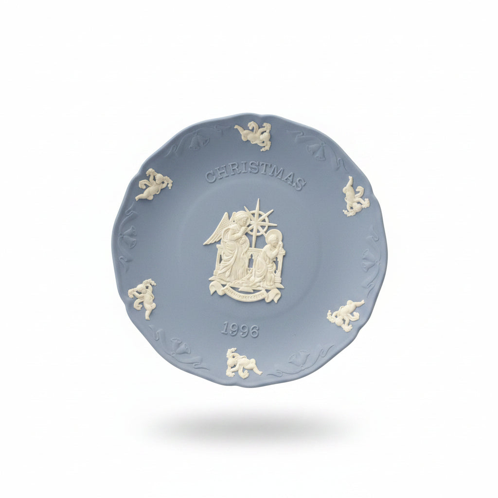 Wedgwood Jasperware Pale Blue Decorative Plate-  1996 Annuciation