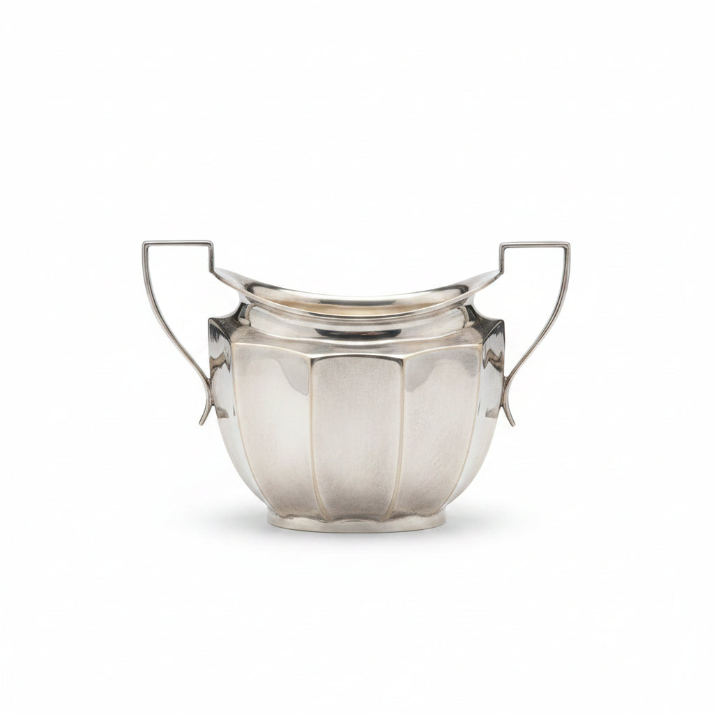 Antique Art Deco Silver Plated Sugar Bowl by Birmingham Handicrafts Ltd (BHLD) - Circa 1930s