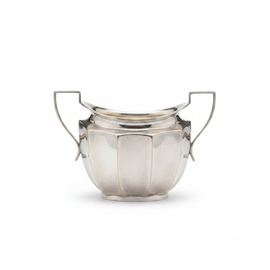 Antique Art Deco Silver Plated Sugar Bowl by Birmingham Handicrafts Ltd (BHLD) - Circa 1930s