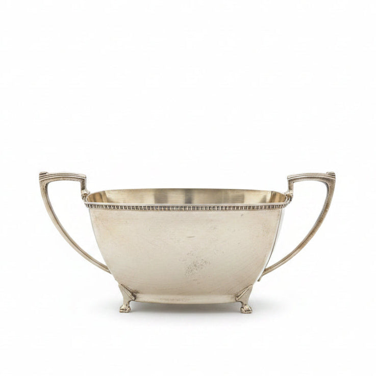 Antique Harrison Bros & Howson "Alpha Plate" Silver Plated Sugar Bowl - Circa 1920s