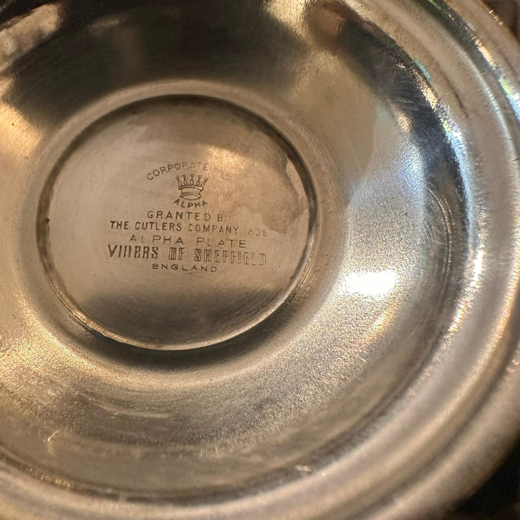 Vintage Viners of Sheffield "Alpha Plate" Gravy Boat – Chippendale Style Silver-Plated Sauce Server (c. 1930-1960)