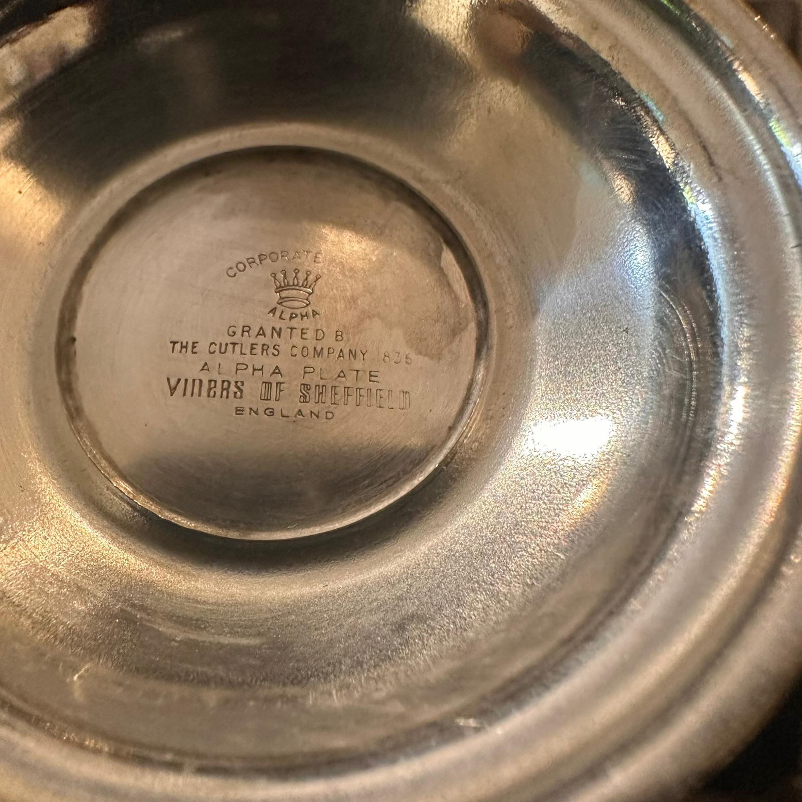 Vintage Viners of Sheffield "Alpha Plate" Gravy Boat – Chippendale Style Silver-Plated Sauce Server (c. 1930-1960)