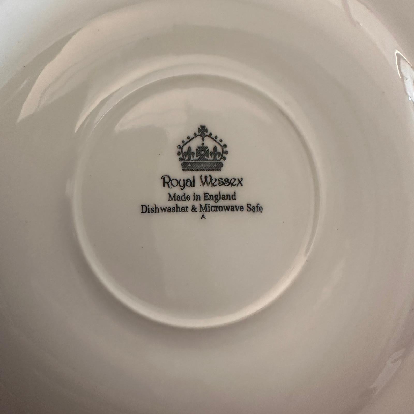 Vintage Royal Wessex Blue & White "Coaching Scene" Plate – Made in England (c. 1980-1990)