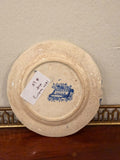 Hand-Painted Amherst Japan Trinket Plate in Blue & Orange