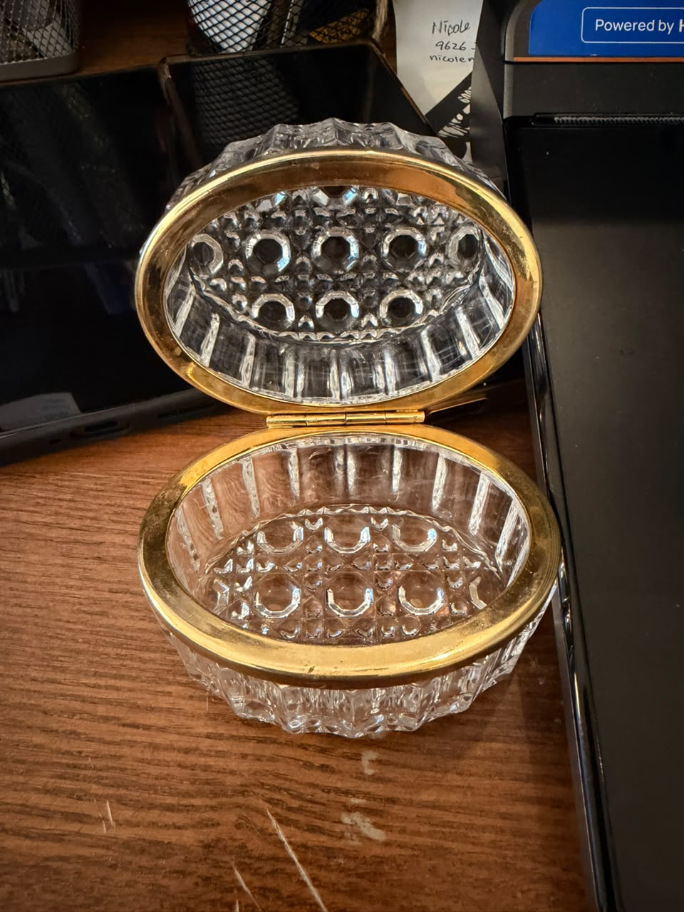 Vintage Glass Jewellery Box
