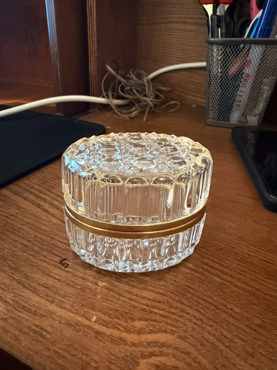 Vintage Glass Jewellery Box