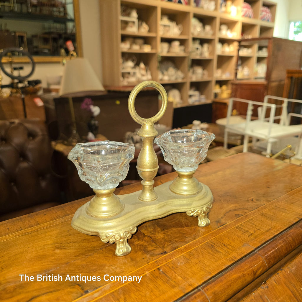 New Arrival ! Antique Italian Double Inkwell Baroque Revival Style