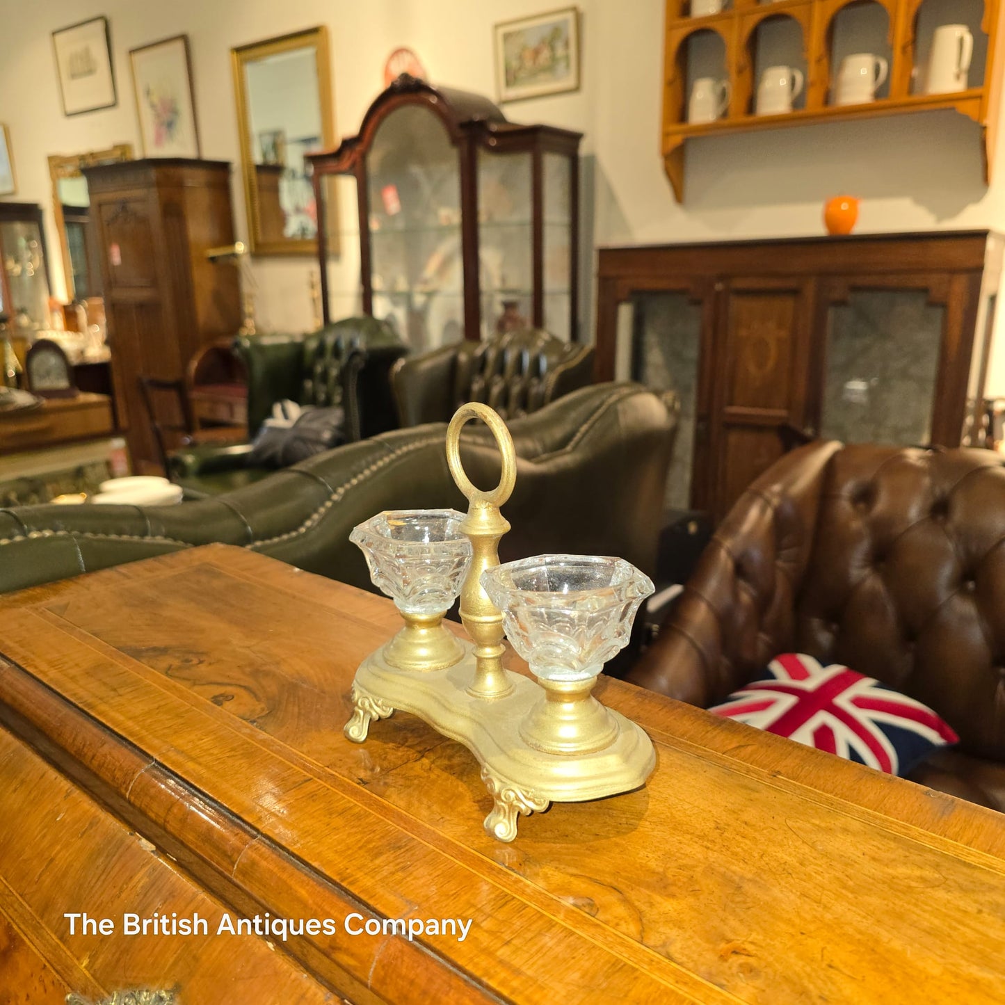 New Arrival ! Antique Italian Double Inkwell  Baroque Revival style