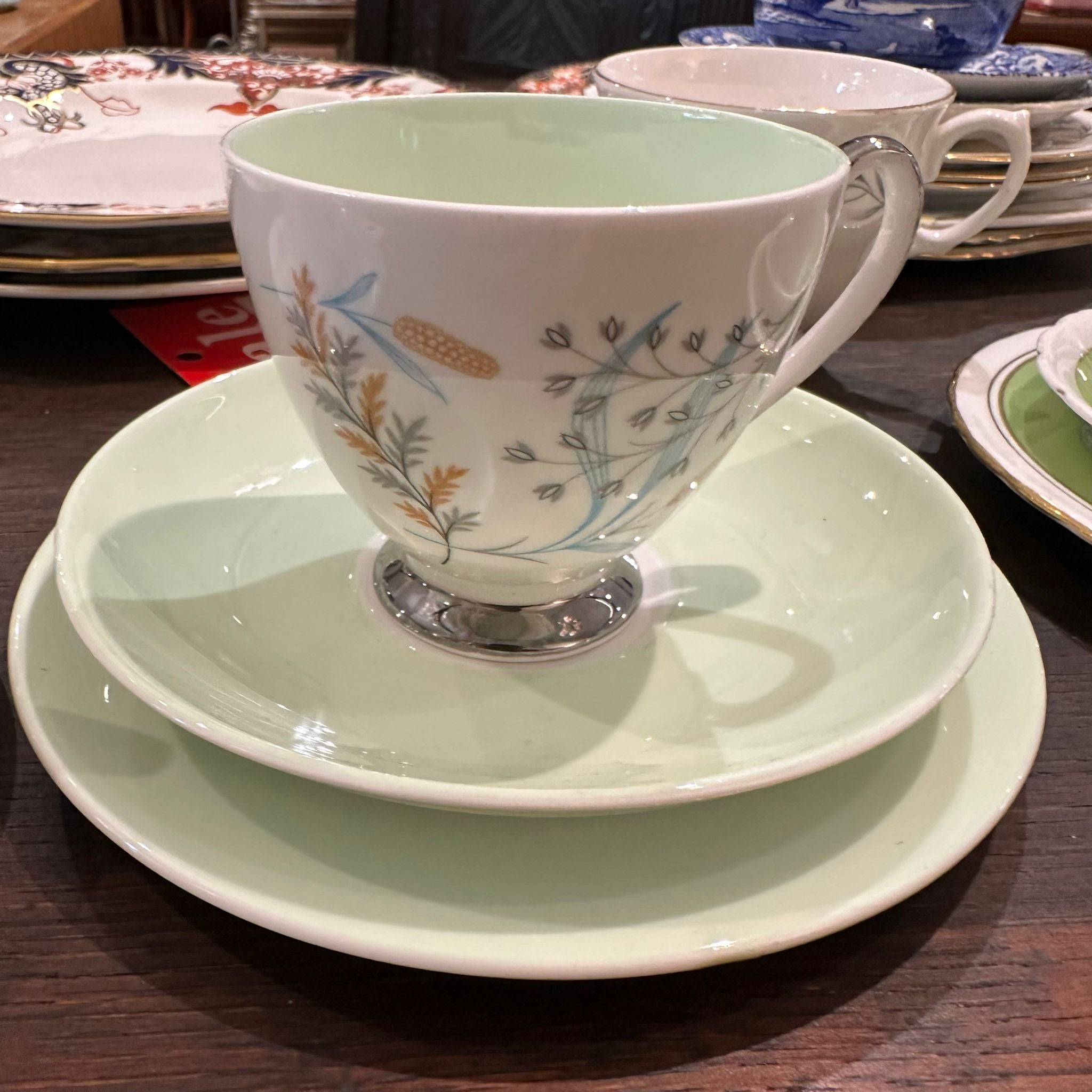 Queen Anne "Glade" Tea Cup Trio Sets