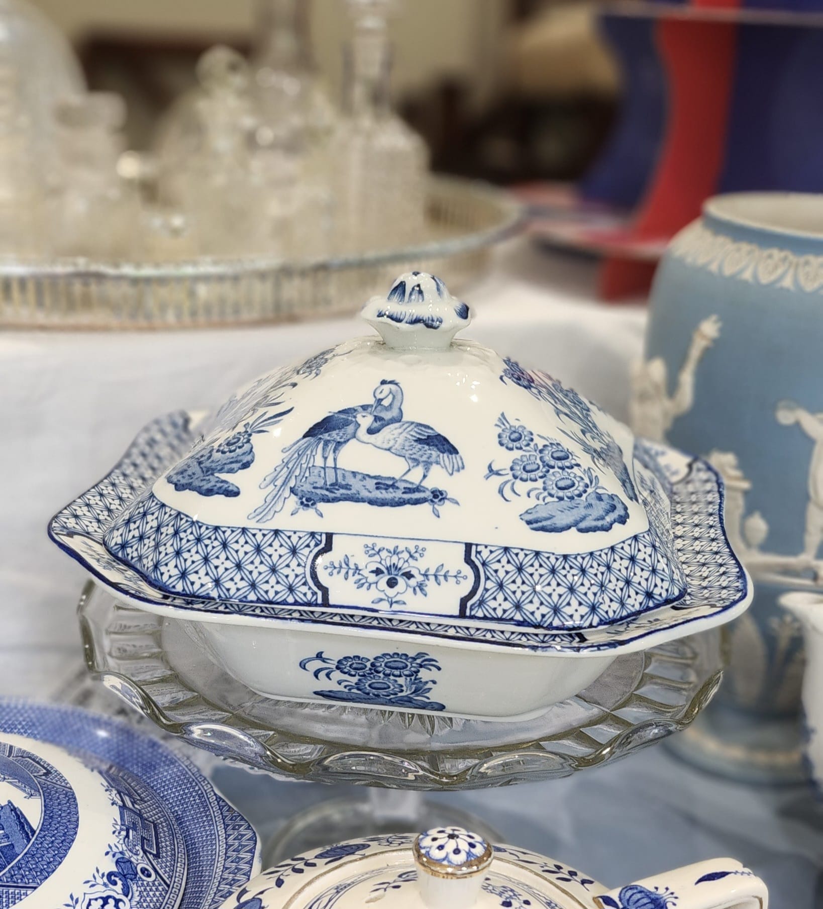 Yuan - Old Backstamp Vegetable Tureen with Lid by Wood & Sons