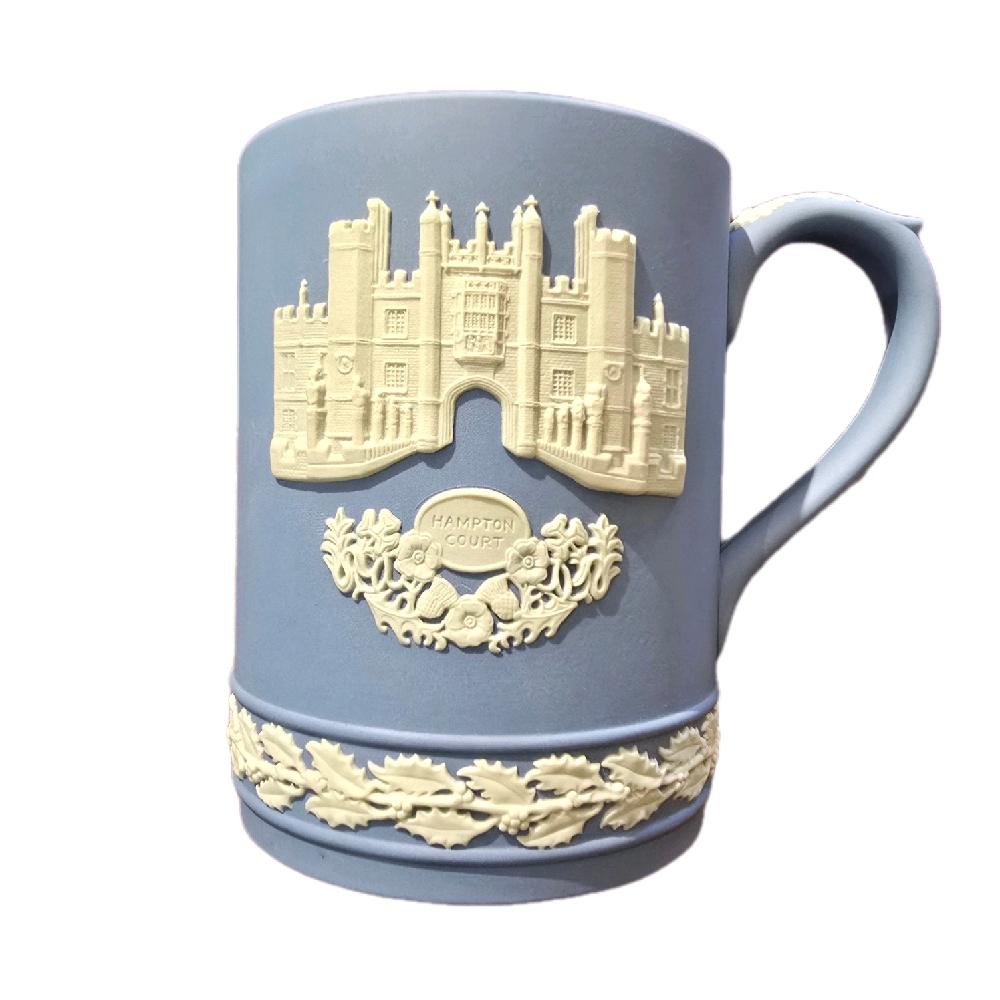 Wedgwood Pale Blue Jaspwerware Decorative Mug - Christmas Memorial Collection - 1970s to 1980s - Collectable Porcelain