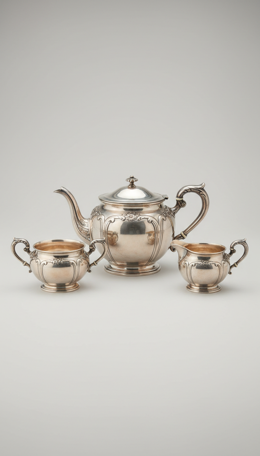 Edwardian Sterling Silver Tea Set