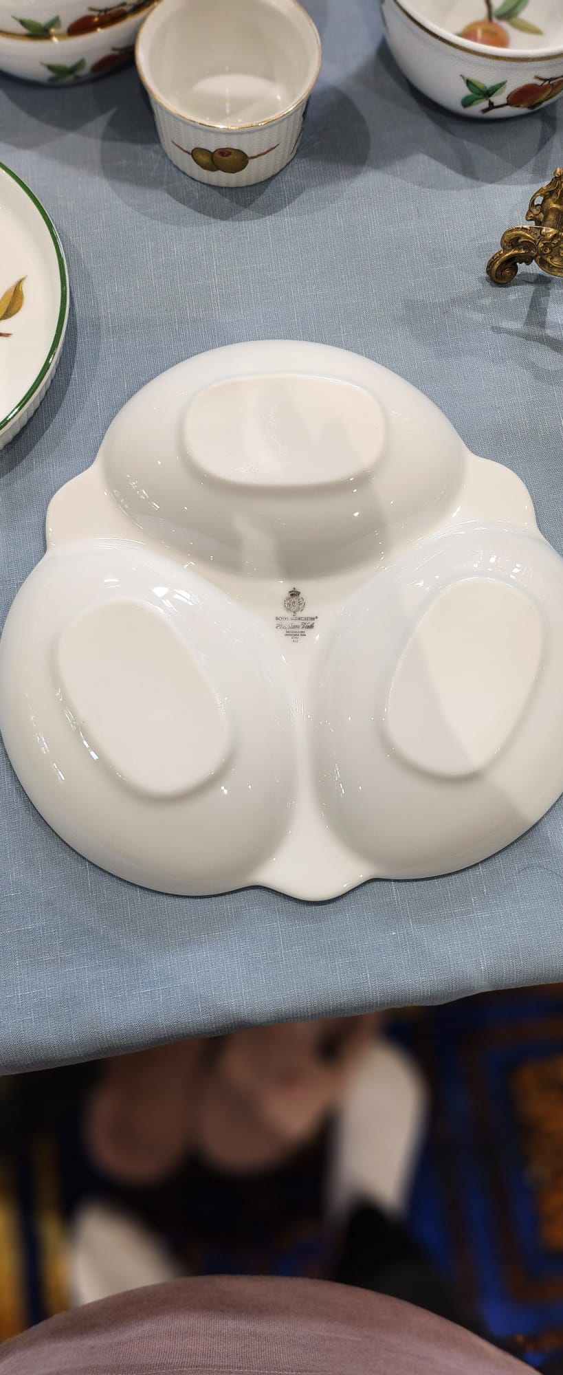 Royal Worcester Evesham Vale  3 part dish