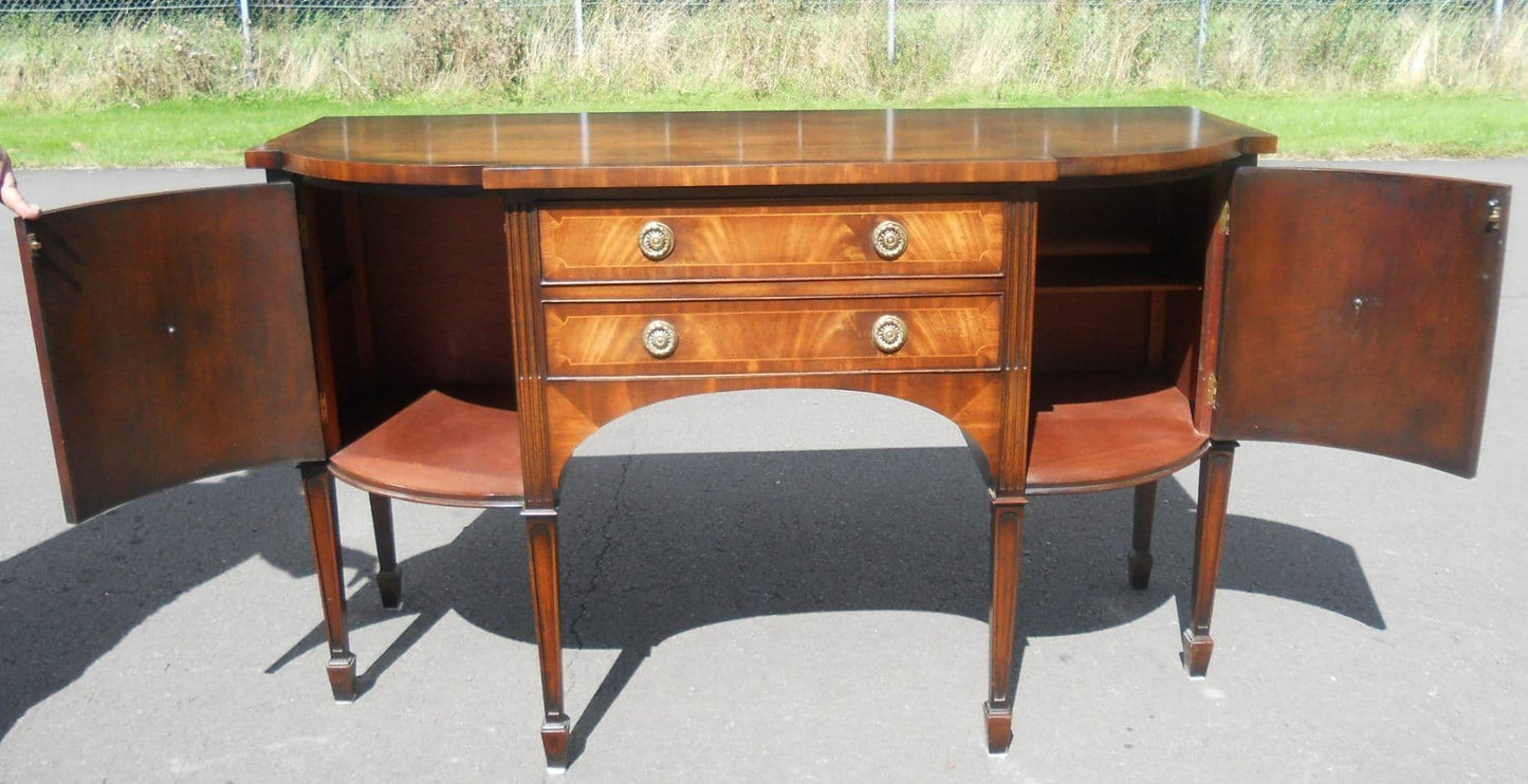 Georgian Style Mahogany Bow Sideboard