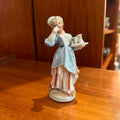 Antique Porcelain Servant Girl Figurine with Chocolate Service | 18th-Century Style Collectible
