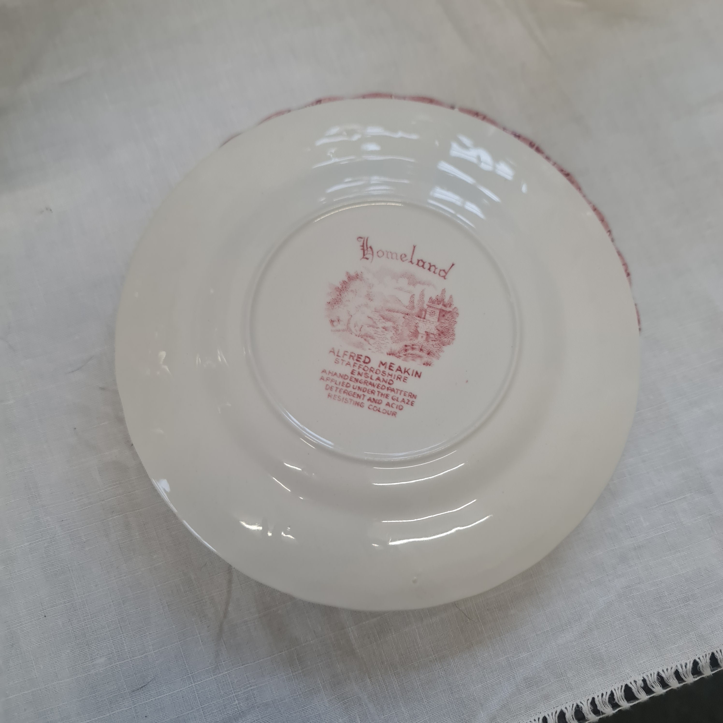 Alfred meakin homeland cranberry plate