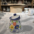 Vintage Blue Floral Sugar Pot