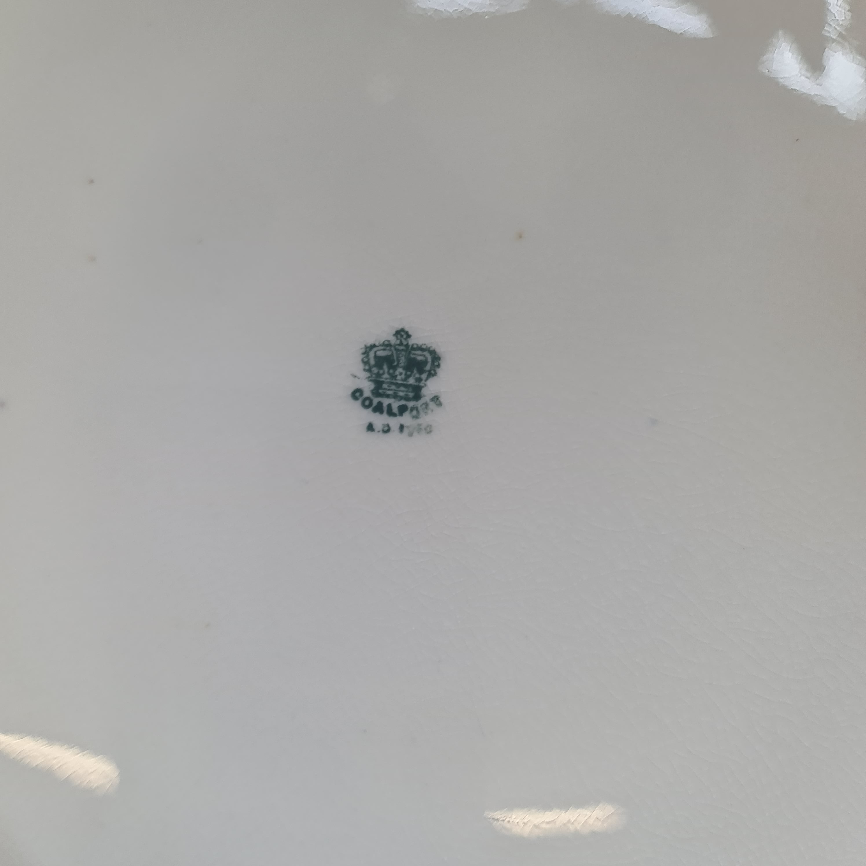 Antique Coalport display plate - minor chip on edge