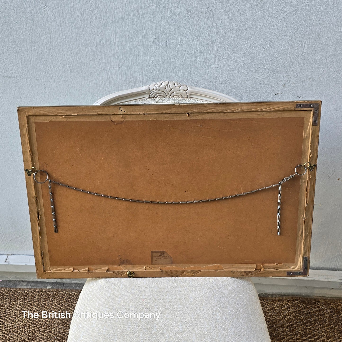 Ornate Giltwood Rectangular Wall Mirror with Decorative Frame