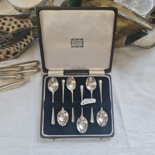 High quality vintage Rutherford Birmingham silver tea spoon 38gm