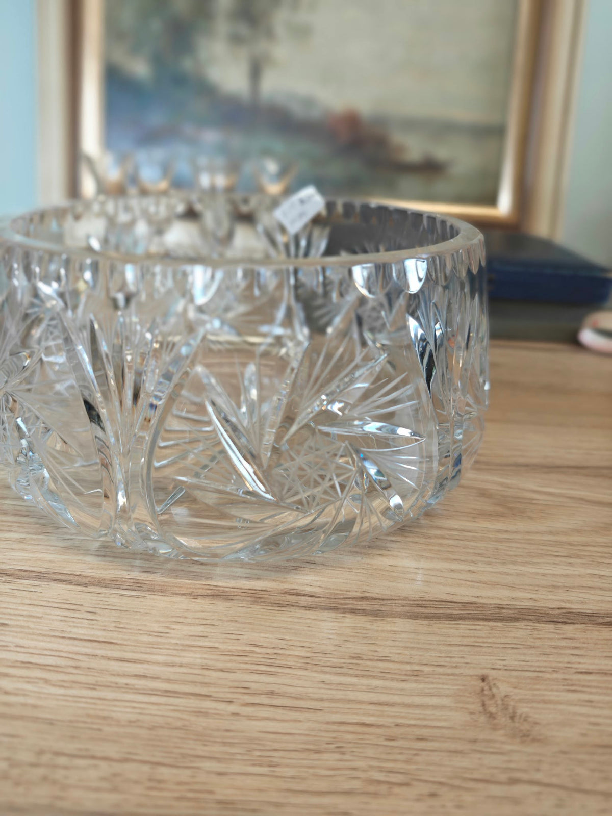 Bohemian&nbsp; Cut Crystal bowl in the popular Pinwheel &amp; Starburst pattern.