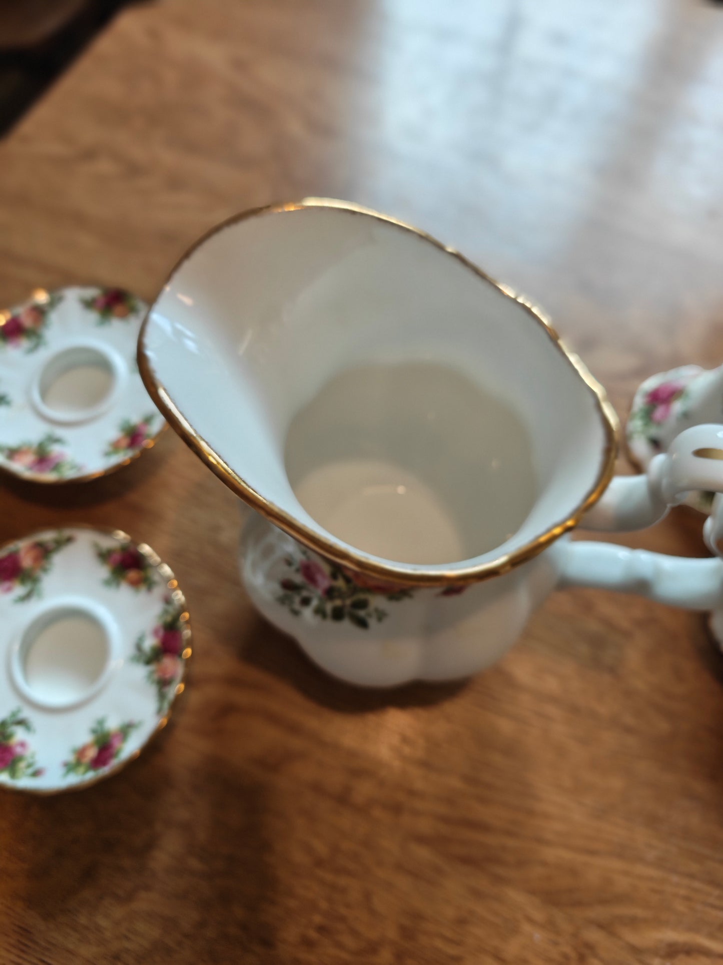 Rare Royal Albert Old Country Rose Big Jug -1962 version made in England -L 21 x H 17 cm