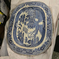 Antique Blue And White Platter