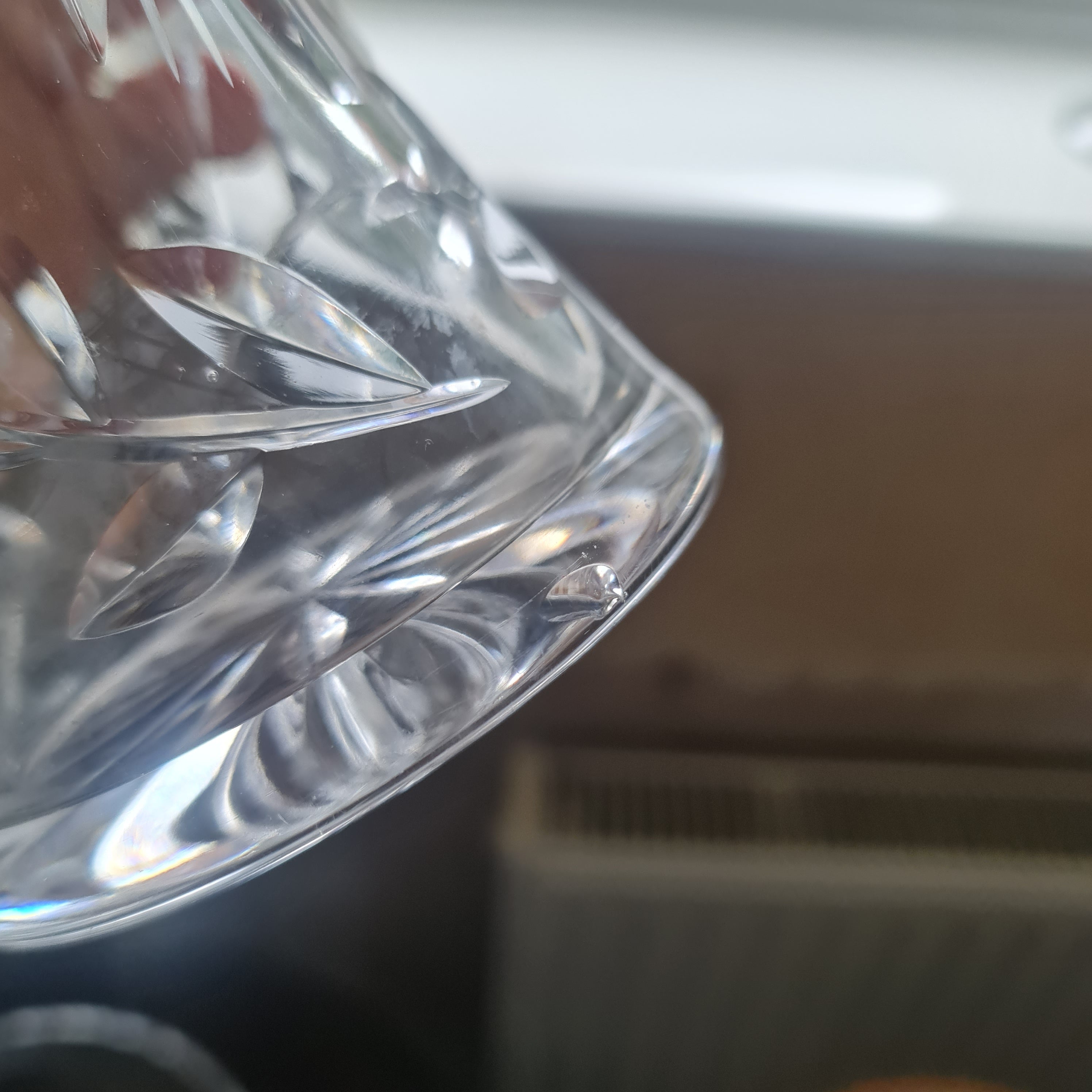 Waterford handcut crystal vase - minor nip on base