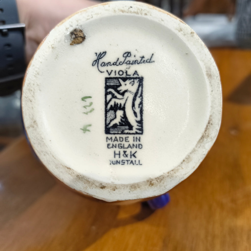 Vintage H&K Tunstall Hand-Painted Ceramic Jug