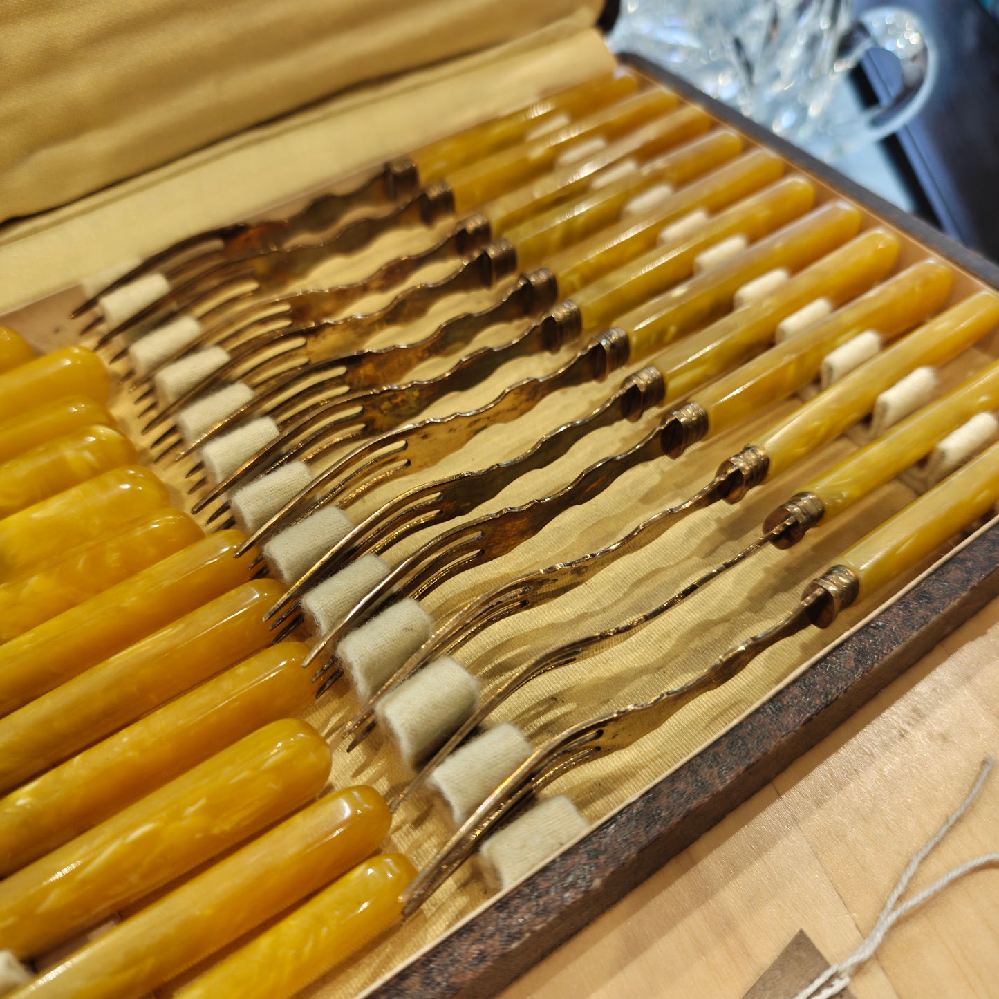 Amazing antique french desert fork and knife for 12 setting