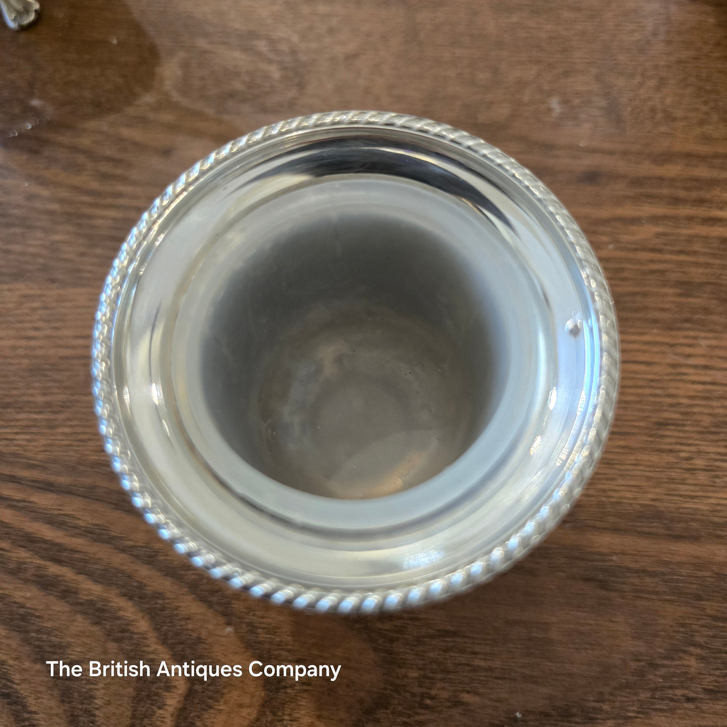 Vintage Viners of Sheffield Silver Plated Mini Vase with lion head handles