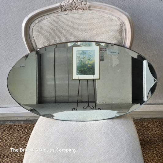 Oval shape framlessmirror