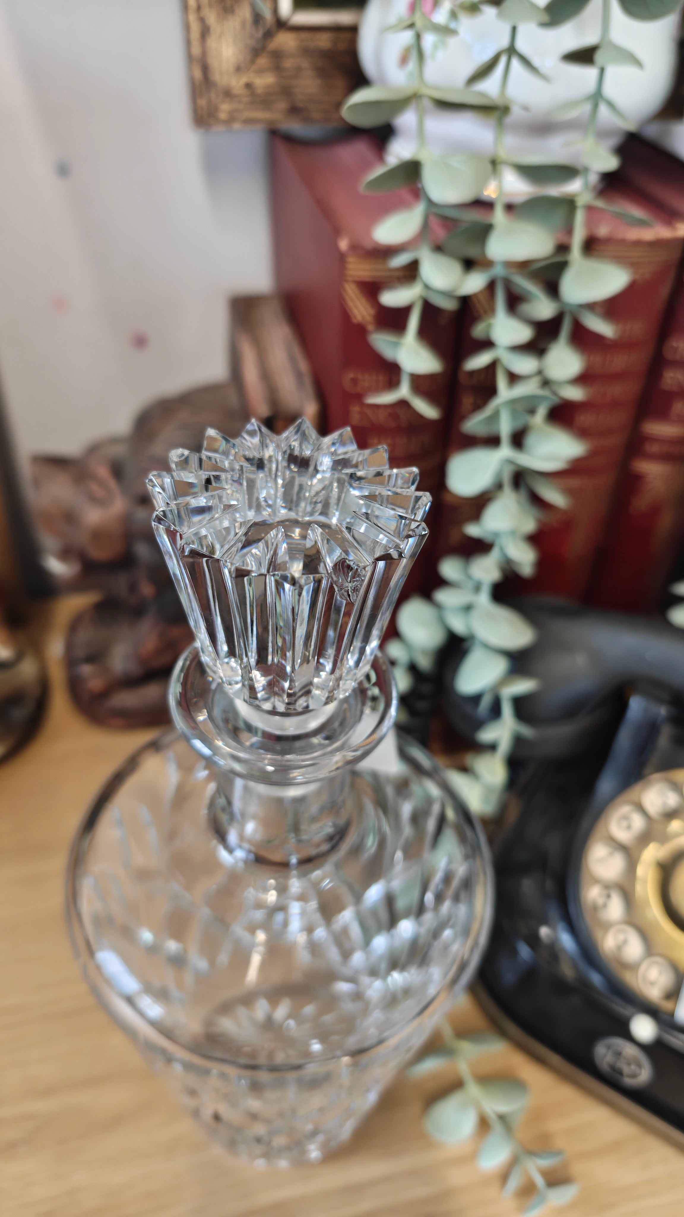 Vintage Waterford crystal decanter - minor chip on top