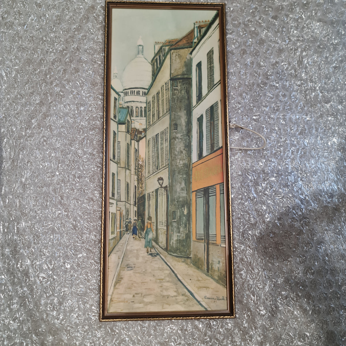 Vintage print of Montmartre Paris