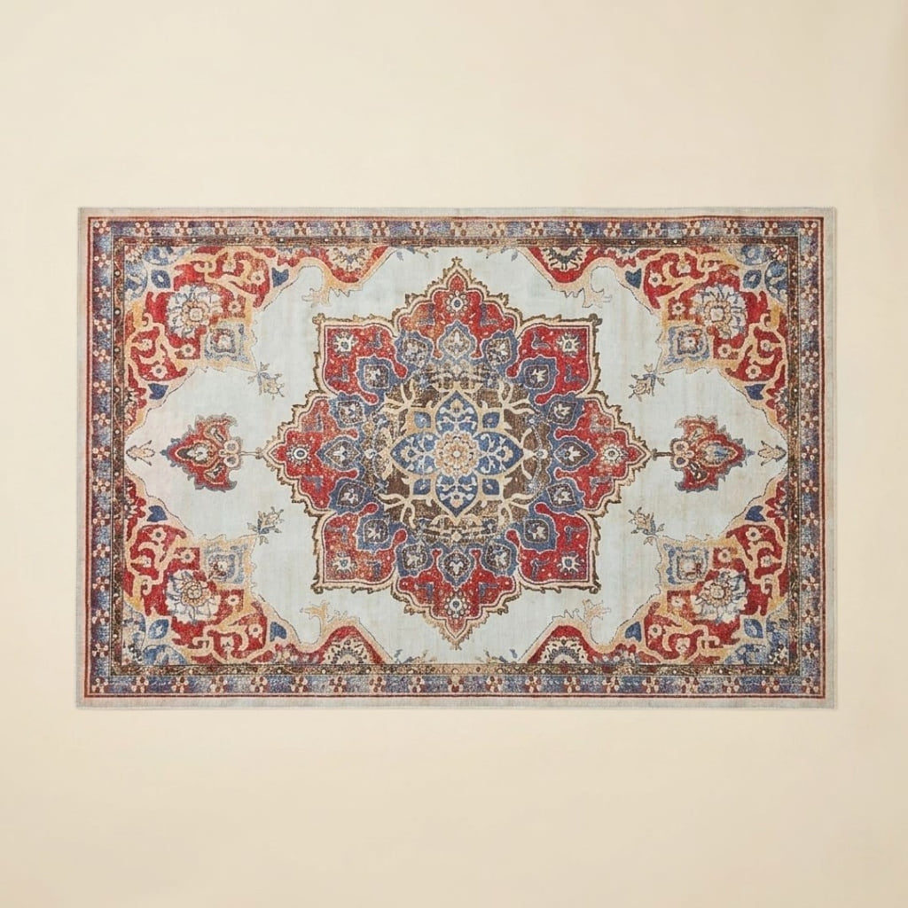 Vintage Persian-Style Medallion Rug