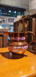 Antique Staffordshire Copper Lustreware handpainted pitcher/jug.