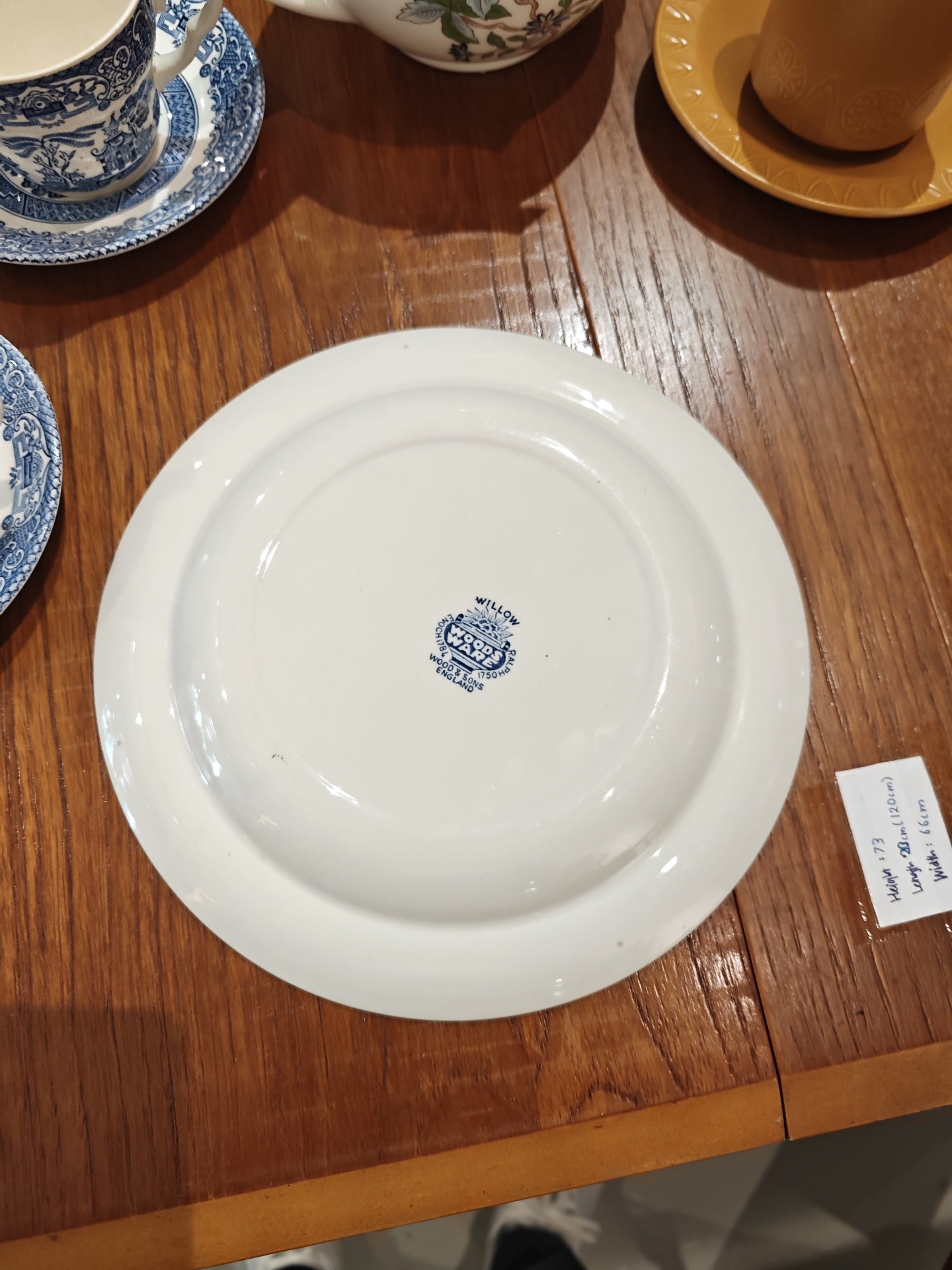 Vintage wood and son blue willow  23 cm plate