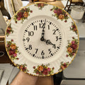 Royal Albert Dinner Plate Wall Clock "Old Country Roses"