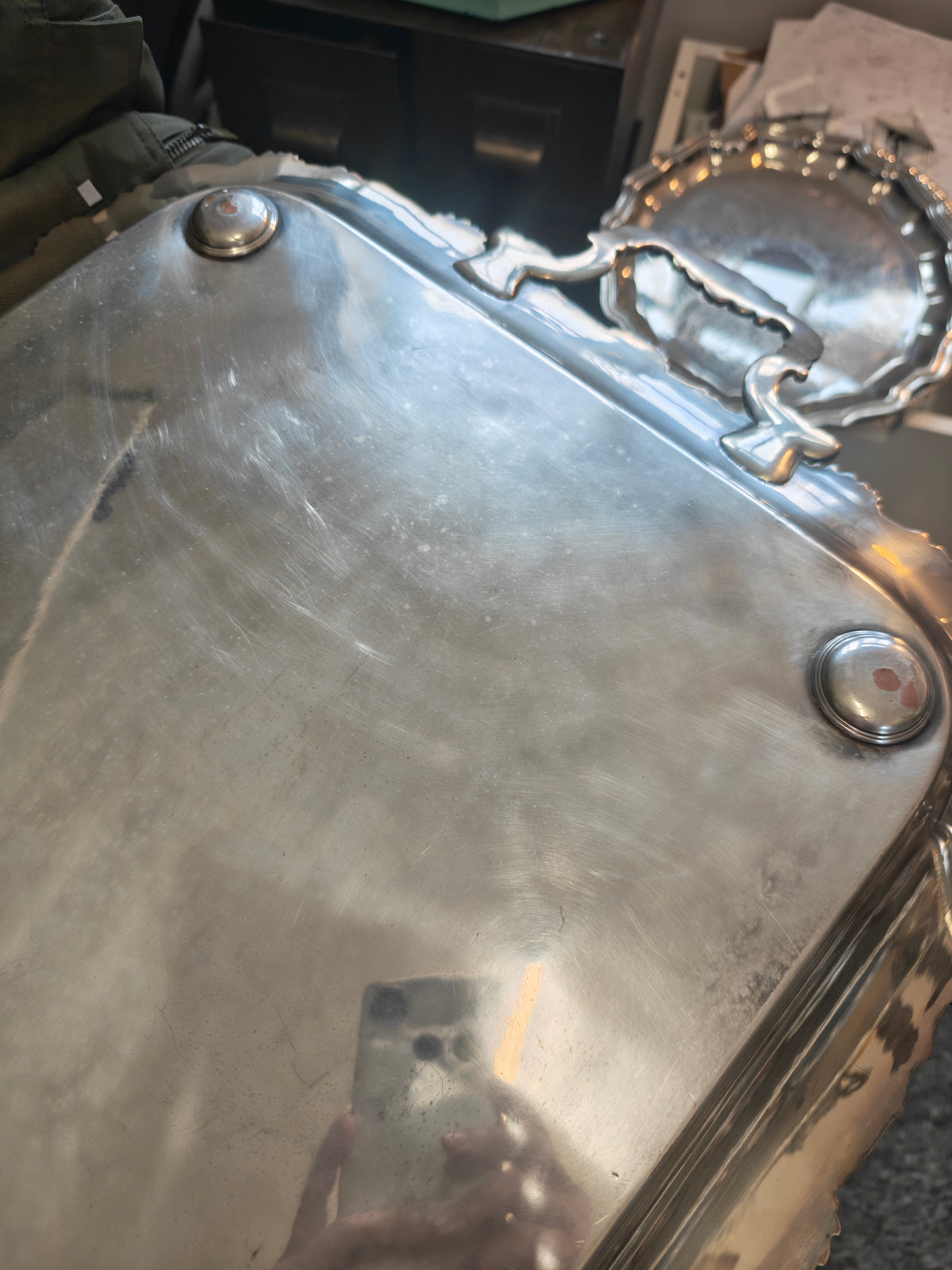 Victorian Rococo Revival style two-handled grand butler's tea tray