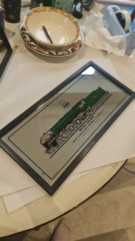 Beautiful British Railway mirror - Britannia