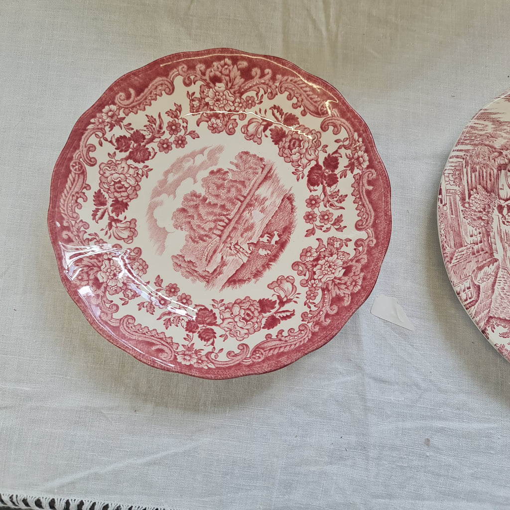 Vintage cranberry side plate