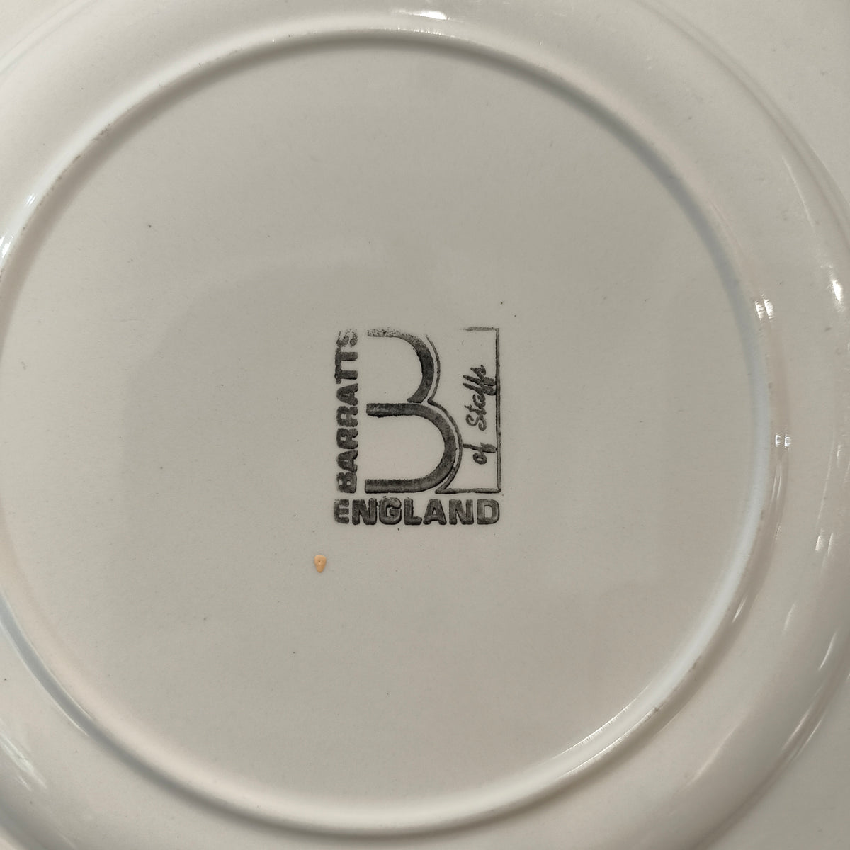Vintage Barratts of Staffs "Old Castle Blue" Transferware Dinner Plate - Made in England