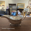 Vintage Silver-plated gravy boat with shell feet 16cm