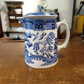 Antique Wedgwood Etruria Blue Willow Coffee Pot - Early 20th Century
