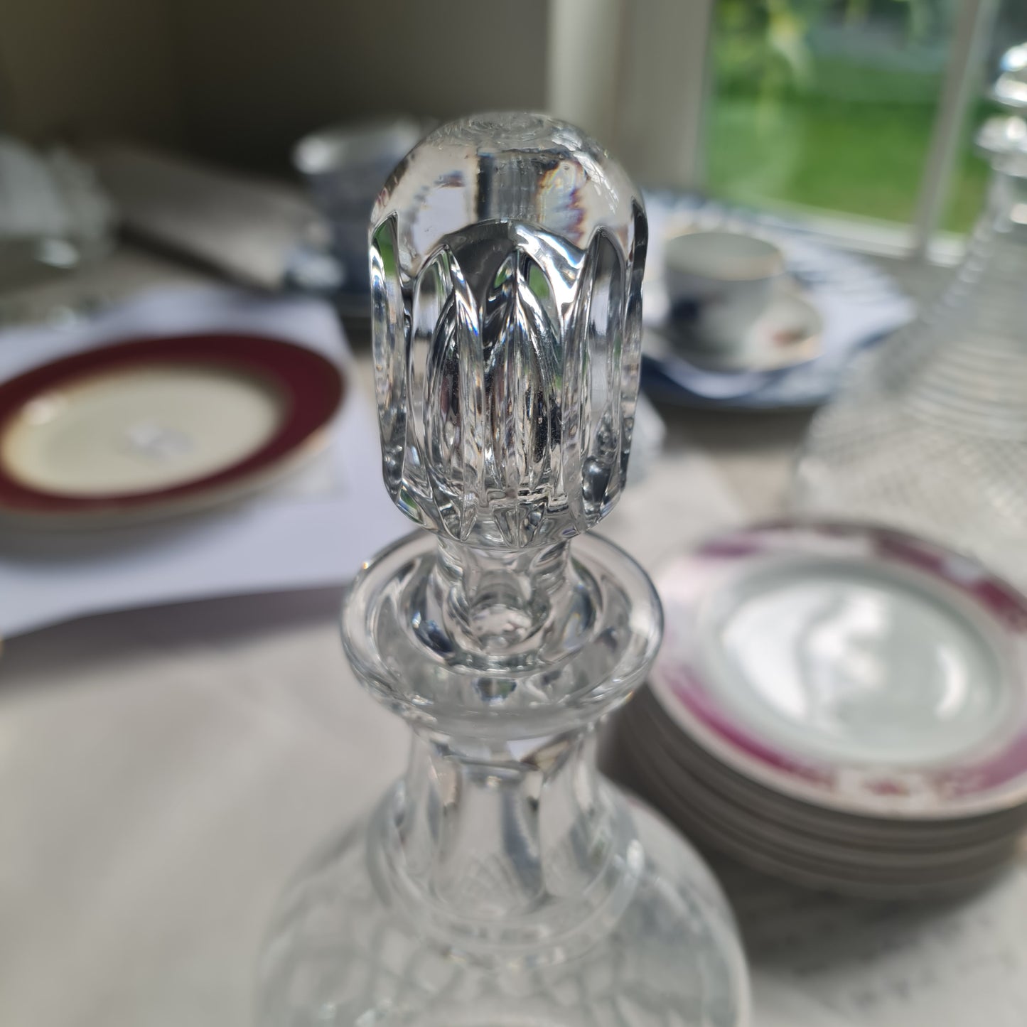 Early period handcut crystal decanter