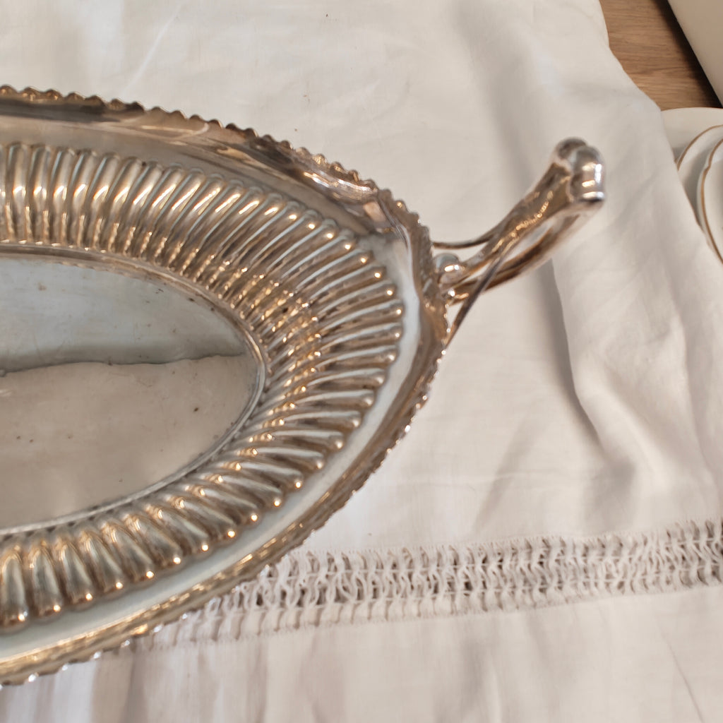 Vintage Walker and Hall silver plated bread basket