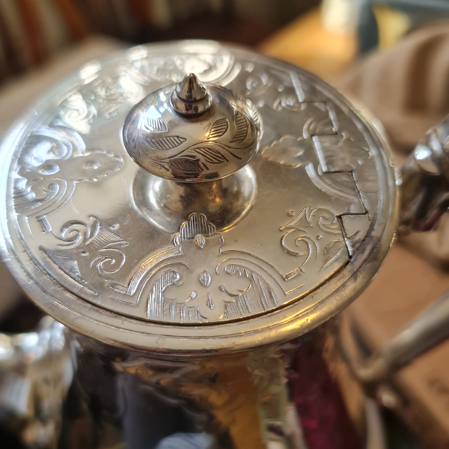 1907 Horace Woodward & Co Sterling Silver tall Coffee pot -855gm