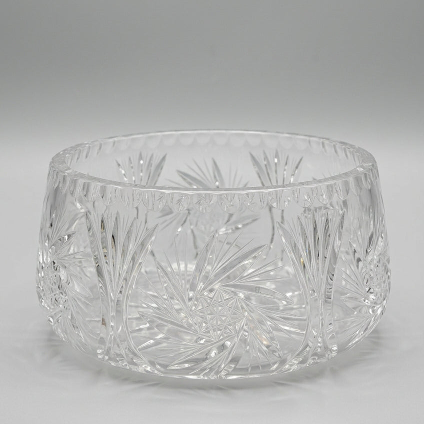 Bohemian&nbsp; Cut Crystal bowl in the popular Pinwheel &amp; Starburst pattern.