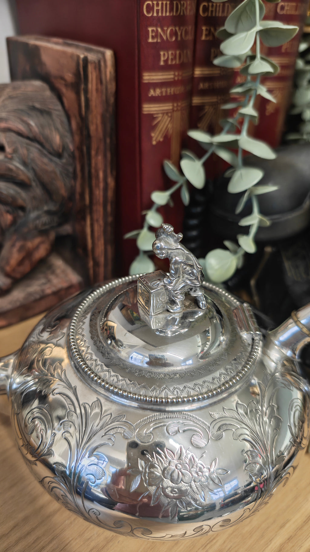 Vintage Artisan silver plated tea pot