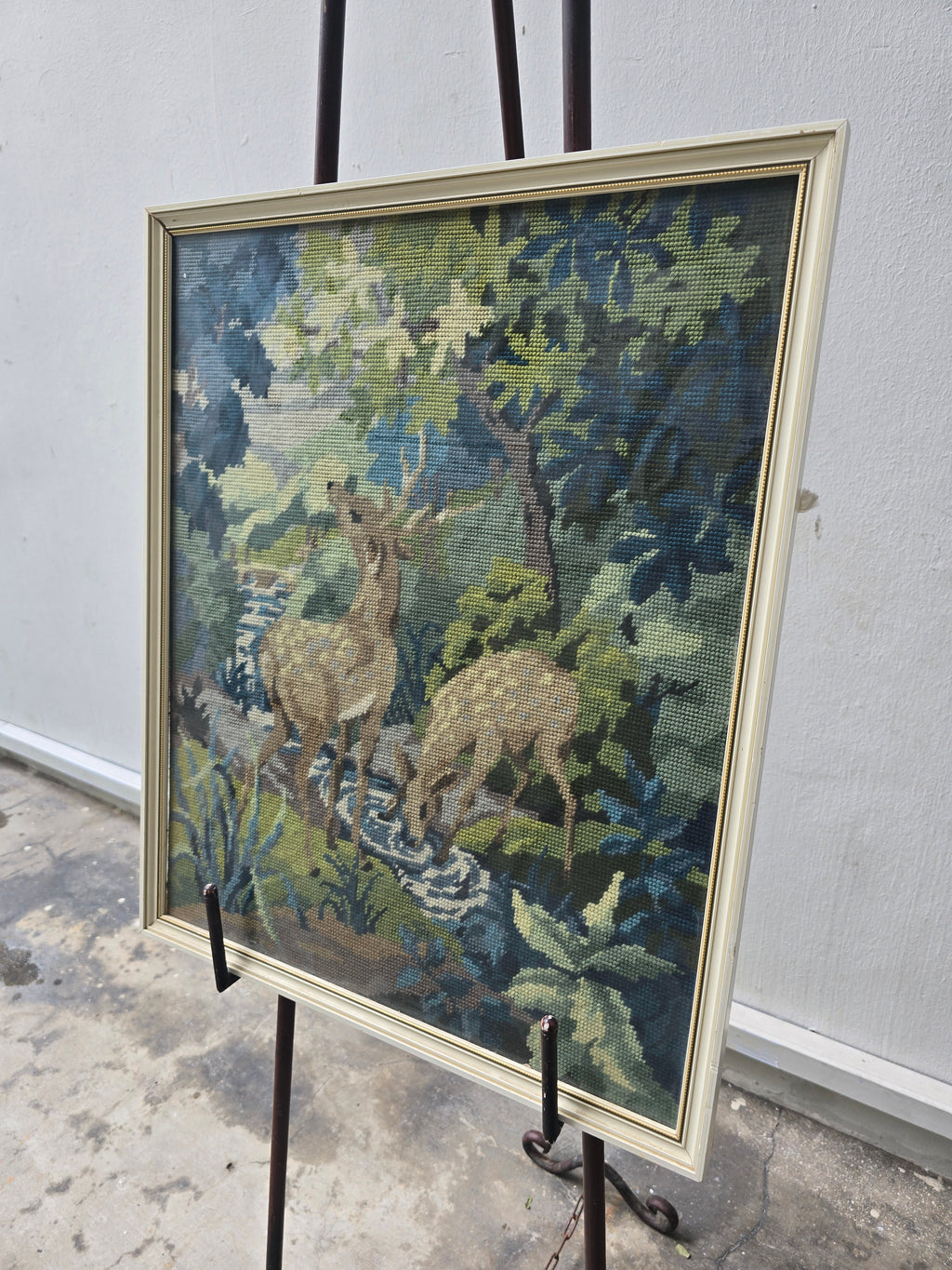 Vintage penelope tapestry stag deer